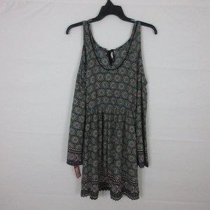 Exhilaration dress Cold Shoulder long sleeve Boho Size SMALL NEW!